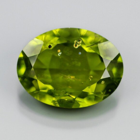Natural Peridot Gem 7.84ct 14.5x11mm Green Oval Cut from Brazil - Picture 1 of 2
